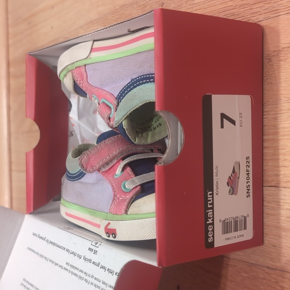 See Kai Run Kids' Navy and Pink Sneakers - Picture 2 of 6